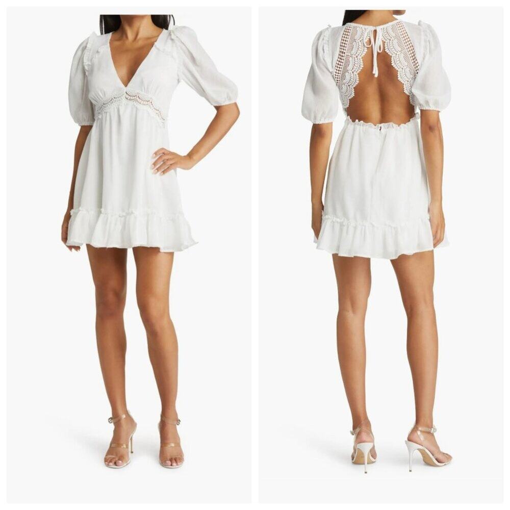 Daylight Darling Lace Trim Dress by Lulus